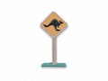 Australia Special Kangaroo Road Sign Embroidered Iron-on Patch