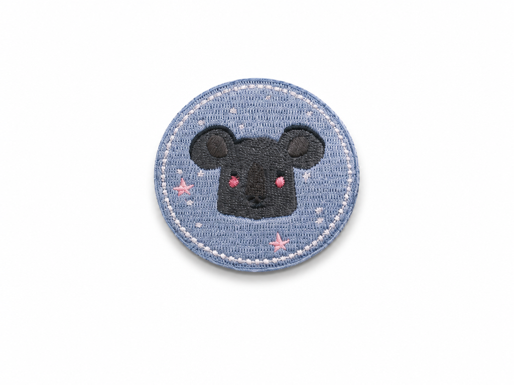 Australia Special Cute Mouse Face Round Embroidered Iron-on Patch