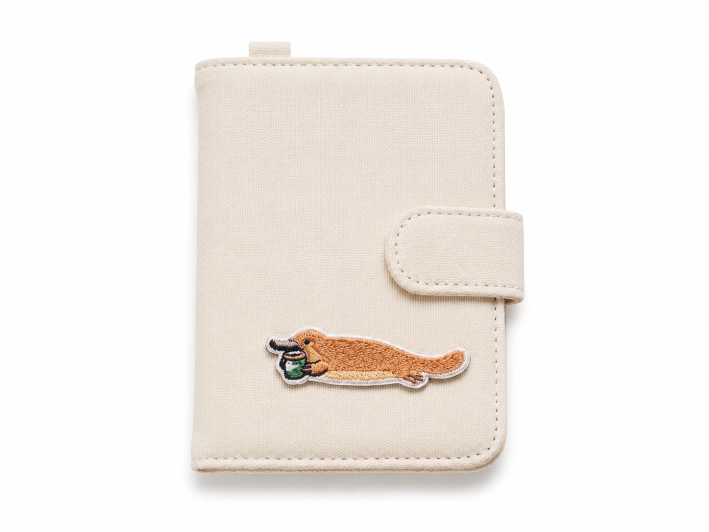 Australia Special Platypus with Coffee Cup Embroidered Iron-on Patch
