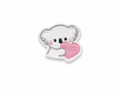 Koala with Heart Embroidered Iron-on Patch