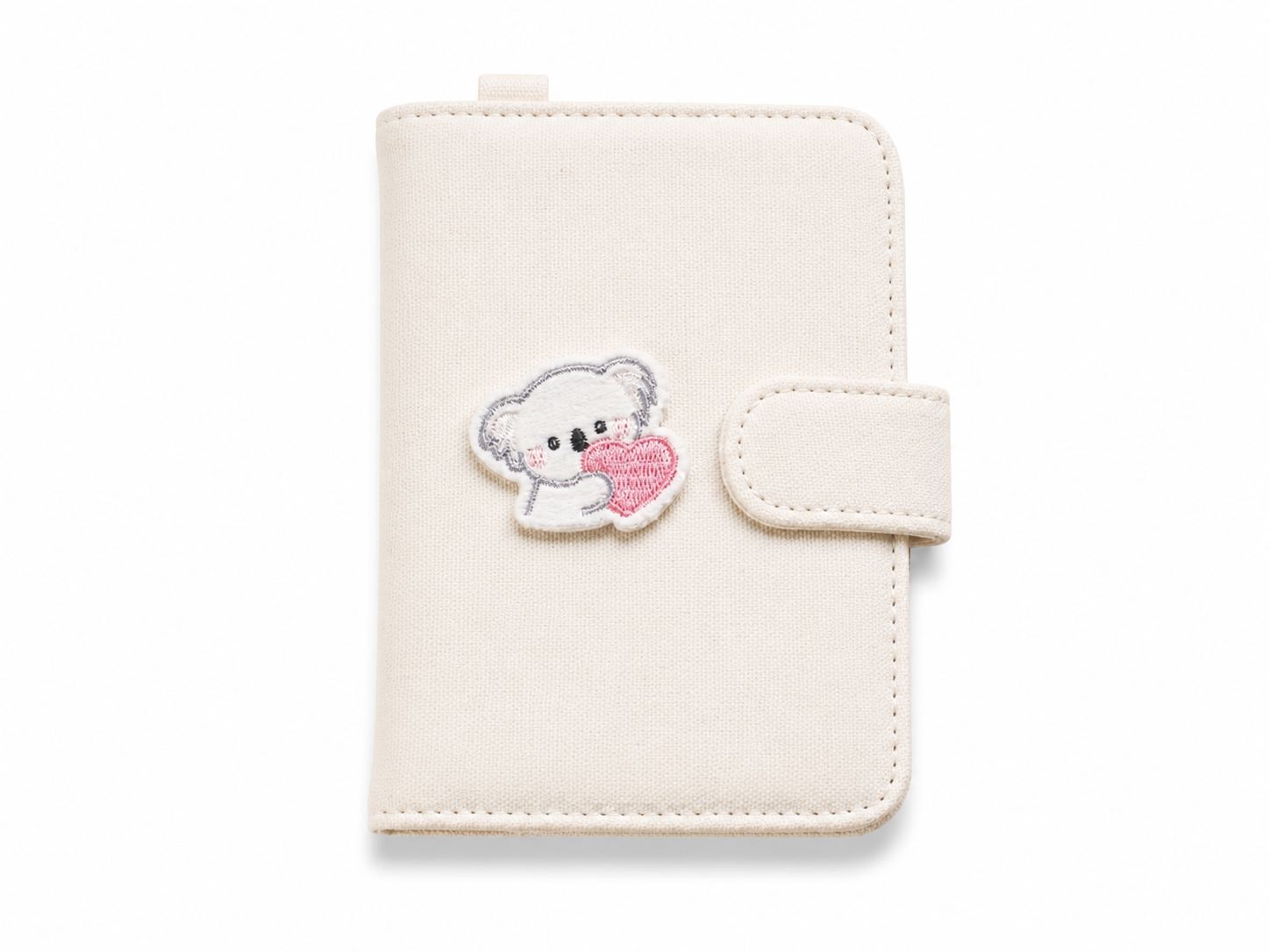 Koala with Heart Embroidered Iron-on Patch