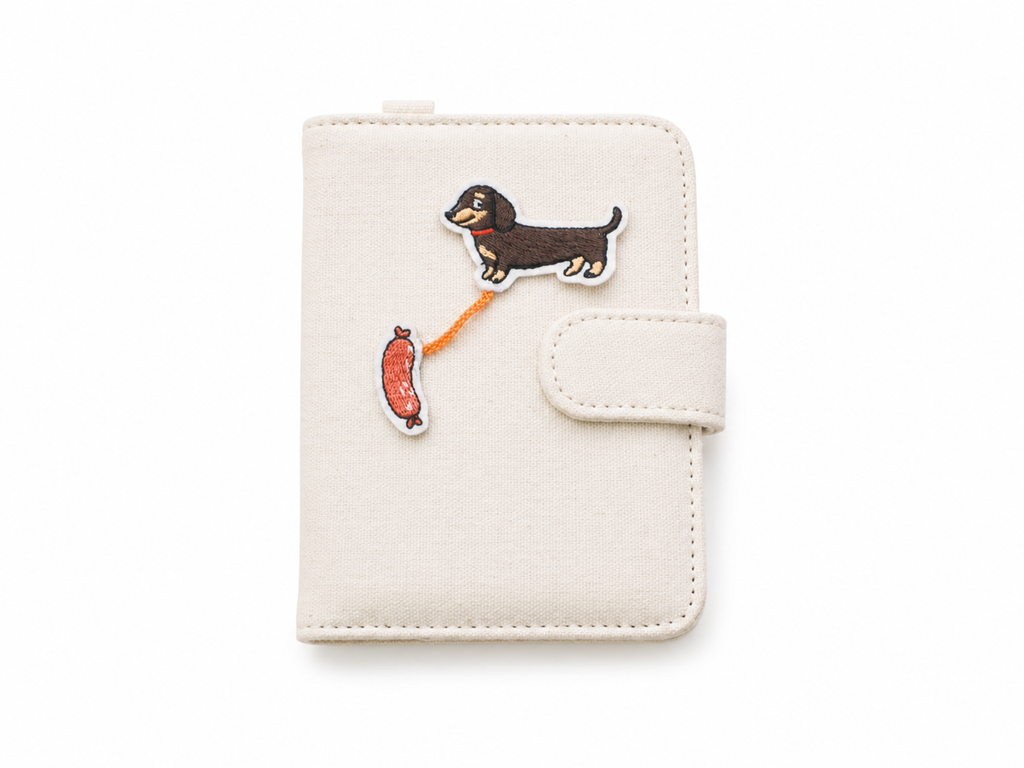 Cute Sausage Dog Embroidered Patch – Dachshund with Treat Iron-on Patch