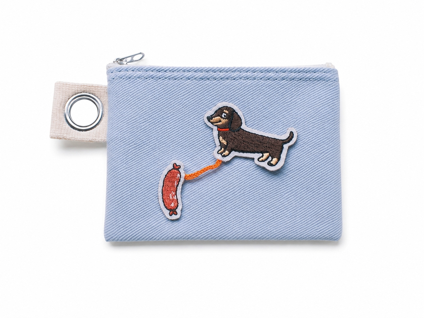 Cute Sausage Dog Embroidered Patch – Dachshund with Treat Iron-on Patch
