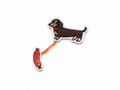 Cute Sausage Dog Embroidered Patch – Dachshund with Treat Iron-on Patch
