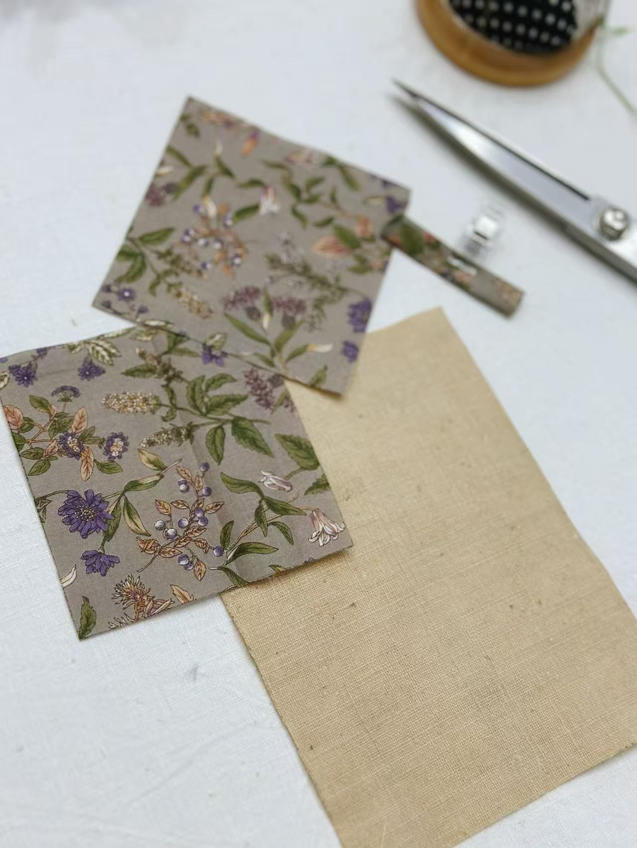 Botanical Handmade AirPods Pouch – Japanese Fabric