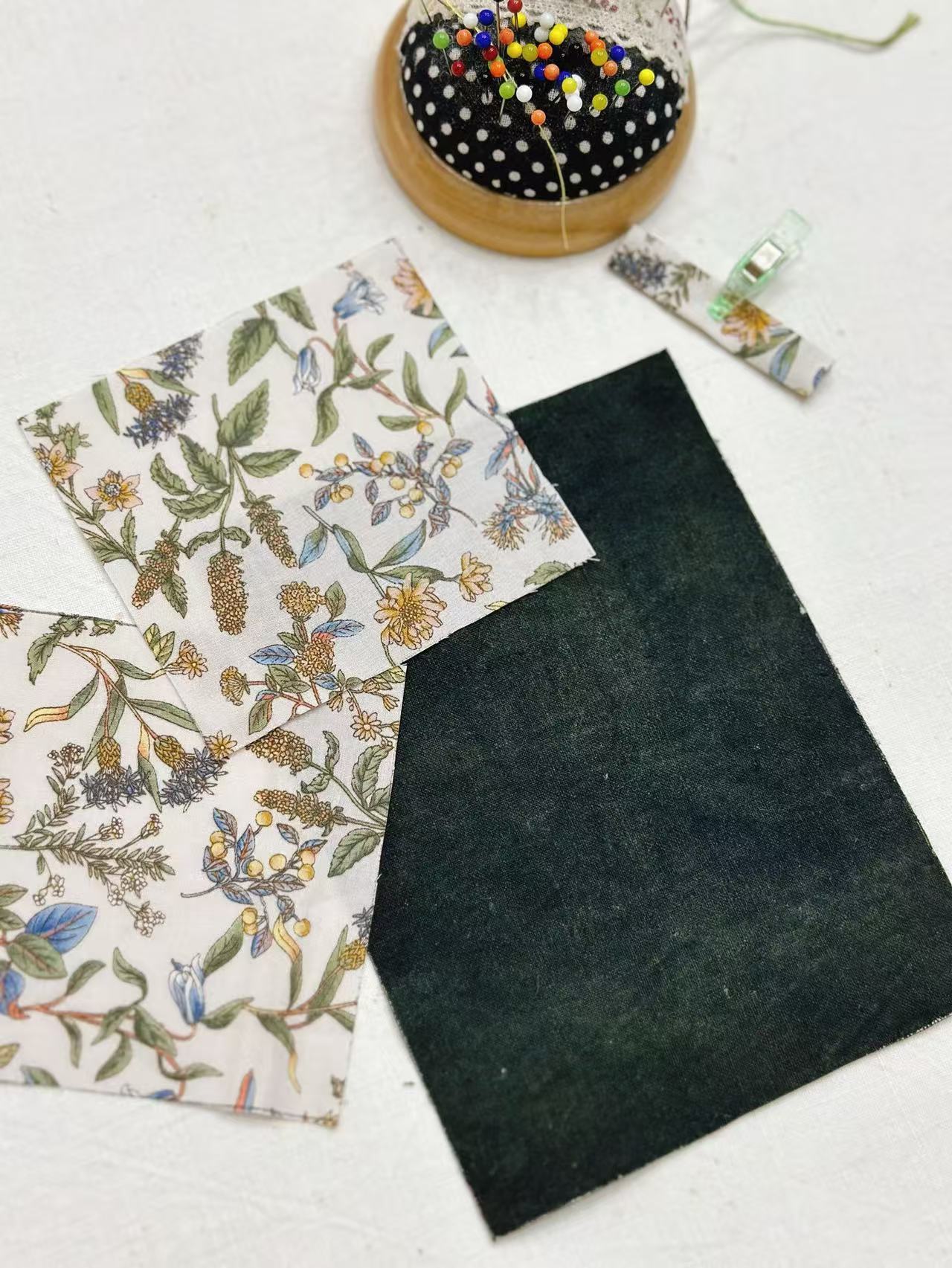 Botanical Handmade AirPods Pouch – Japanese Fabric